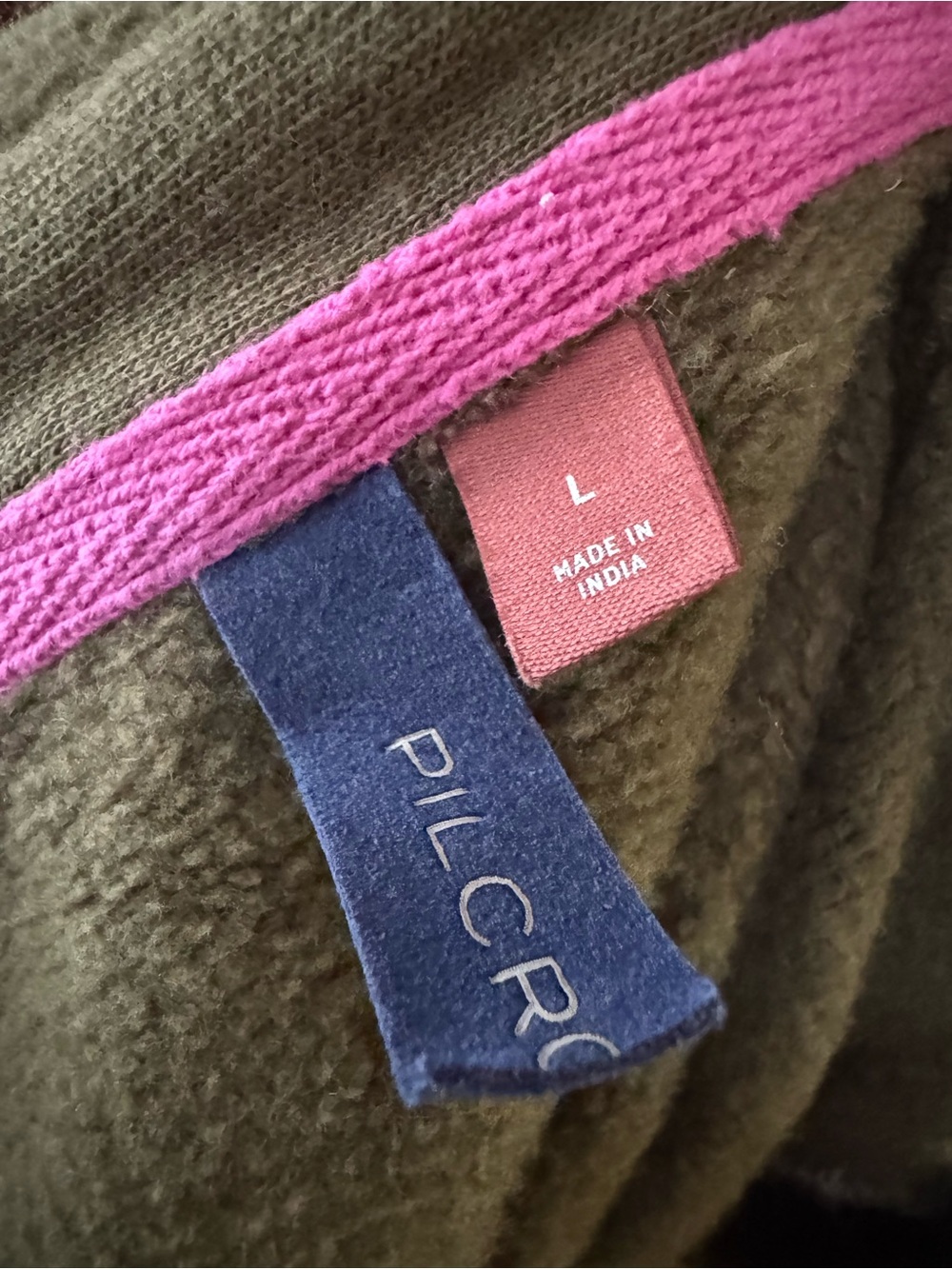Anthropologie PILCRO Olive plaid snap up shacket size L - Picture 8 of 10